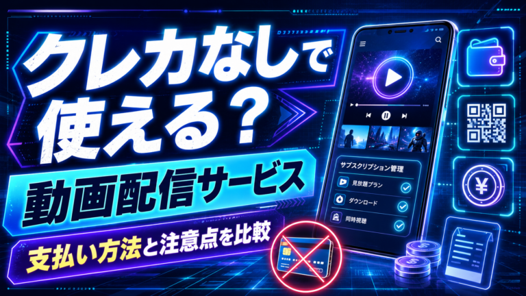 クレジットカードなしで使える動画配信サービスは？支払い方法と注意点を比較